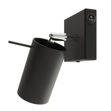 Aplica perete Ring Negru 8x8x16 cm