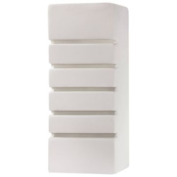 Aplica Samir din ceramica Alb 10.5x10.5x26 cm