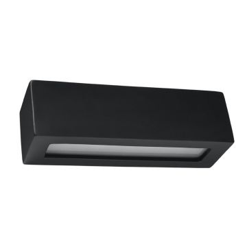 Aplica Vega din ceramica Negru 32.5x9.5x9.5 cm