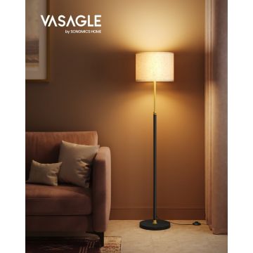 Lampadar LED, Lusia, Vasagle, Negru, 30x30x171 cm