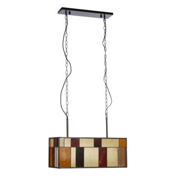 Lustră din metal cu abajur din sticlă Waldorf – Premier Housewares