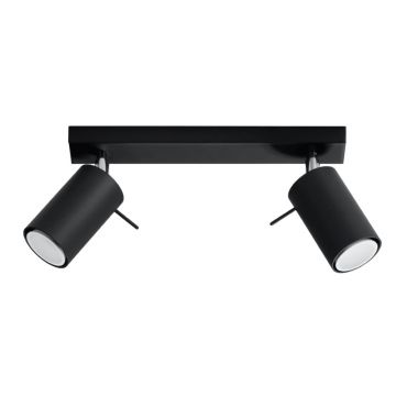 Lustra Ring Negru 30x6x16 cm