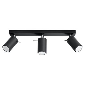 Lustra Ring Negru 45x6x16 cm