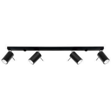 Lustra Ring Negru 80x6x16 cm