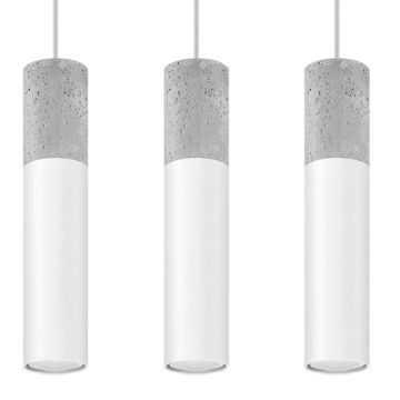 Lustra suspendata Borgio Alb 45x6x90 cm