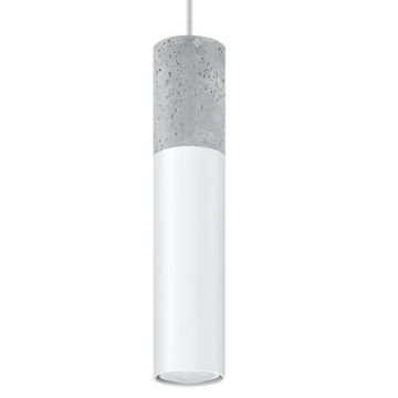 Lustra suspendata Borgio Alb 8x8x105 cm