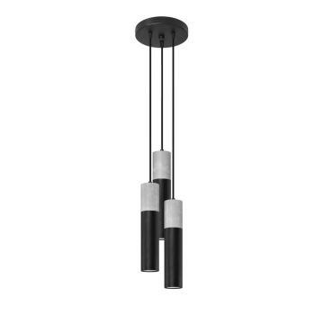 Lustra suspendata Borgio Negru 20x20x110 cm
