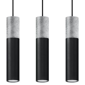 Lustra suspendata Borgio Negru 45x6x90 cm