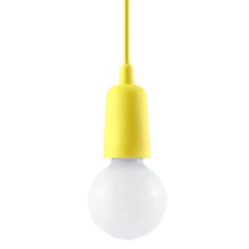 Lustra suspendata Diego Galben 9x9x90 cm