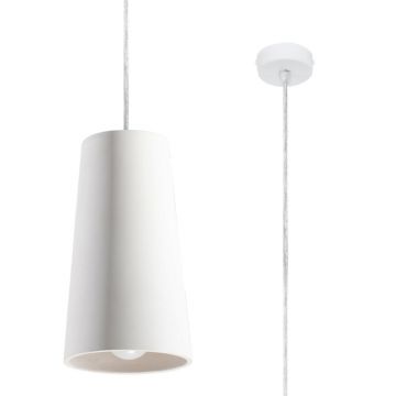 Lustra suspendata Gulcan din ceramica Alb 16x16x128 cm