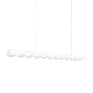 Lustra suspendata LED Biscuit Alb 4000K 131x13x200 cm