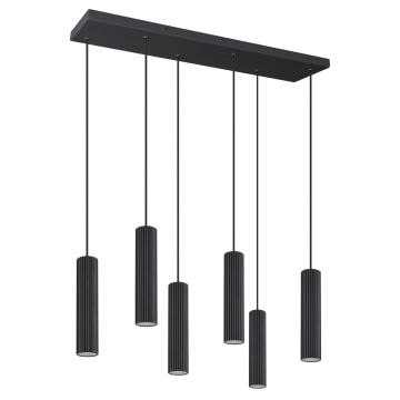 Lustra suspendata LED Ivar 5L Negru 3000K 80x20x200 cm