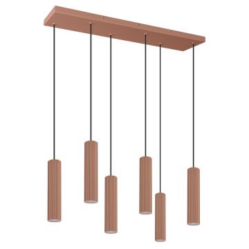 Lustra suspendata LED Ivar 6L Mocha 4000K 80x20x200 cm
