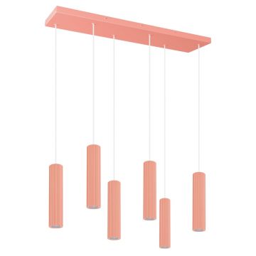 Lustra suspendata LED Ivar 6L Peach 4000K 80x20x200 cm