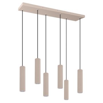 Lustra suspendata LED Ivar 6L Taupe 4000K 80x20x200 cm