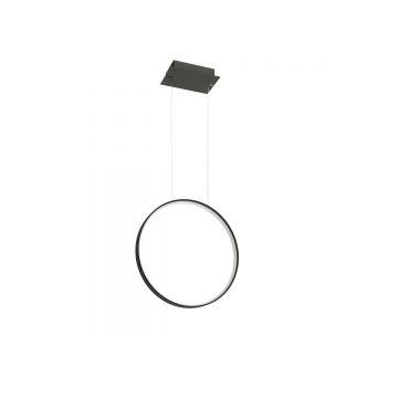 Lustra suspendata LED Rio Negru 3000K 55x16x150 cm