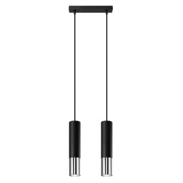 Lustra suspendata Loopez Argintiu 30x6x90 cm