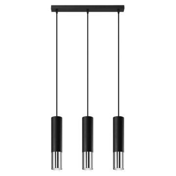 Lustra suspendata Loopez Argintiu 45x6x90 cm
