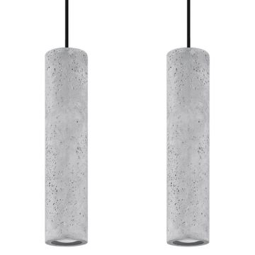 Lustra suspendata Luvo Gri 30x6x90 cm