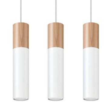 Lustra suspendata Pablo Alb 45x6x90 cm