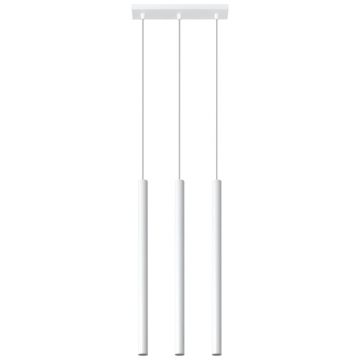 Lustra suspendata Pastelo Alb 30x5x90 cm