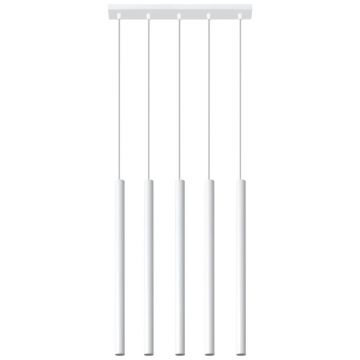 Lustra suspendata Pastelo Alb 45x5x90 cm