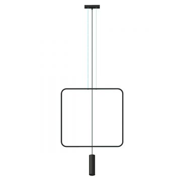 Lustra suspendata Rana Negru 61x6x175 cm