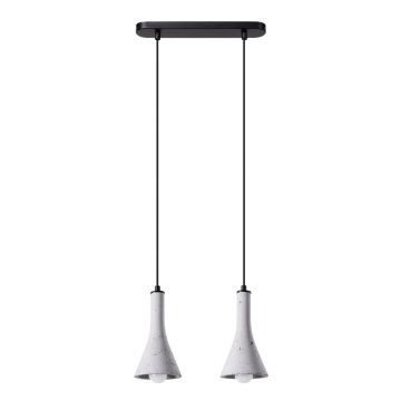 Lustra suspendata Rea din beton Gri 34x12x113 cm