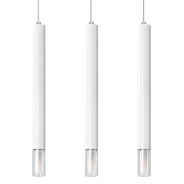 Lustra suspendata Wezyr Alb 45x6x120 cm