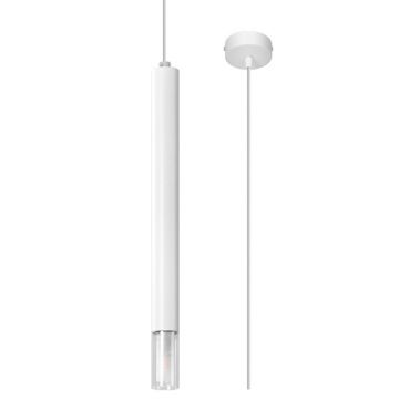 Lustra suspendata Wezyr Alb 8x8x120 cm