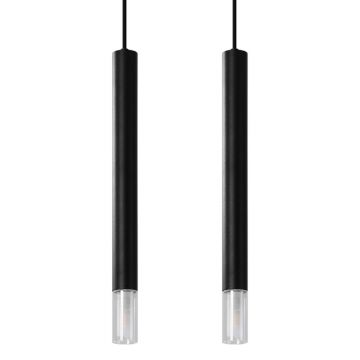 Lustra suspendata Wezyr Negru 30x6x120 cm