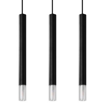 Lustra suspendata Wezyr Negru 45x6x120 cm