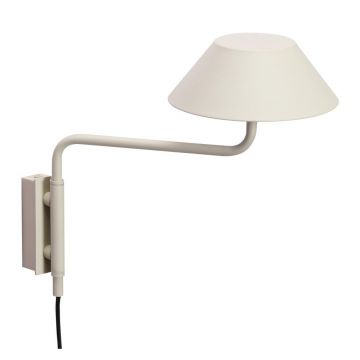 Aplică de perete bej LED cu intensitate reglabilă din metal cu alimentare la priză ø 30 cm Cover – Hübsch