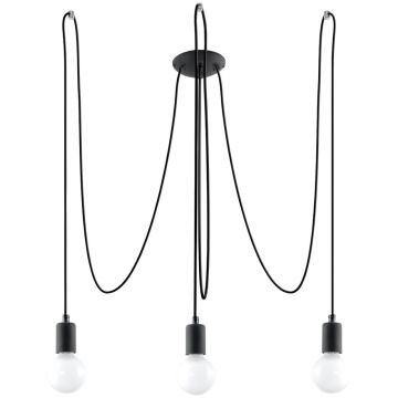 Candelabru 3 Edison Negru 300x300x150 cm
