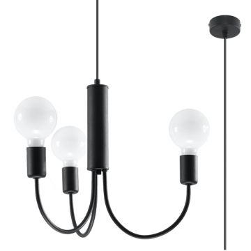 Candelabru 3 Piccolo Negru 45x45x100 cm