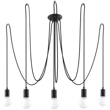 Candelabru 5 Edison Negru 300x300x150 cm