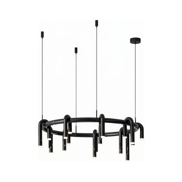 Corp de iluminat Led suspendat Tube Black 100x100 cm
