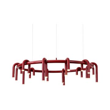 Corp de iluminat Led suspendat Tube Red 100x100 cm