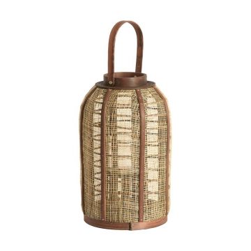 Felinar din lemn/din material textil (înălțime 34,5 cm) Serein – Light & Living