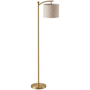 HOMCOM Lampadar LED cu Telecomandă, Lumină Reglabilă în 11 Temperaturi de Culoare și 11 Niveluri de Luminozitate, Auriu | Aosom Romania