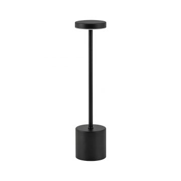 Lampa de masa fără fir din metal Black