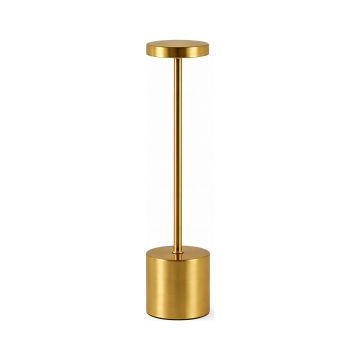 Lampa de masa fără fir din metal Gold