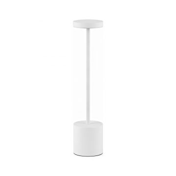 Lampa de masa fără fir din metal White