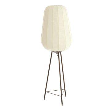 Lampadar alb cu abajur textil (înălțime 133 cm) Bibury – Light & Living