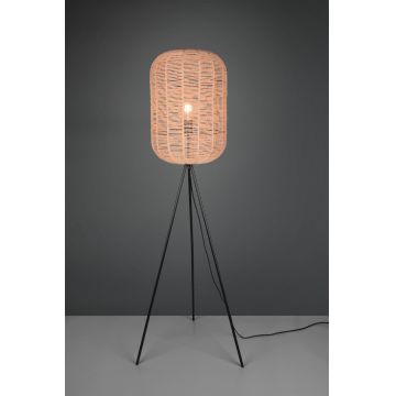 Lampadar Runa, TRIO, 35x150 cm, 40W, 1x E27, metal, negru mat/bej