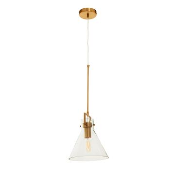 Lustră aurie din metal cu abajur din sticlă ø 25 cm Trieste – Premier Housewares