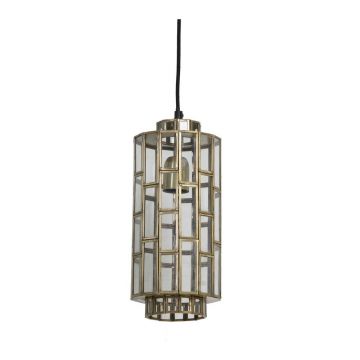 Lustră bronz cu abajur din sticlă Søstrene – Light & Living
