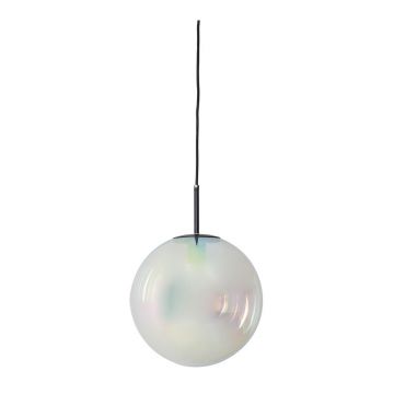 Lustră cu abajur din sticlă ø 30 cm Medina – Light & Living