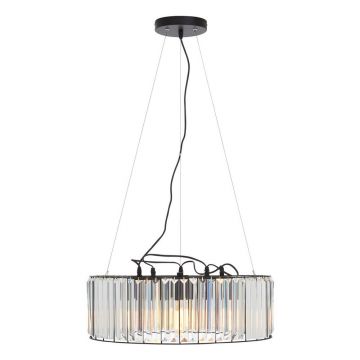 Lustră cu abajur din sticlă ø 50 cm Akiko – Premier Housewares