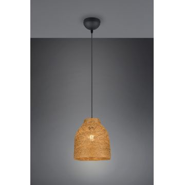 Lustra Joeline, RL, 25x150 cm, 10W, 1x E27, fire de hartie, negru mat/maro